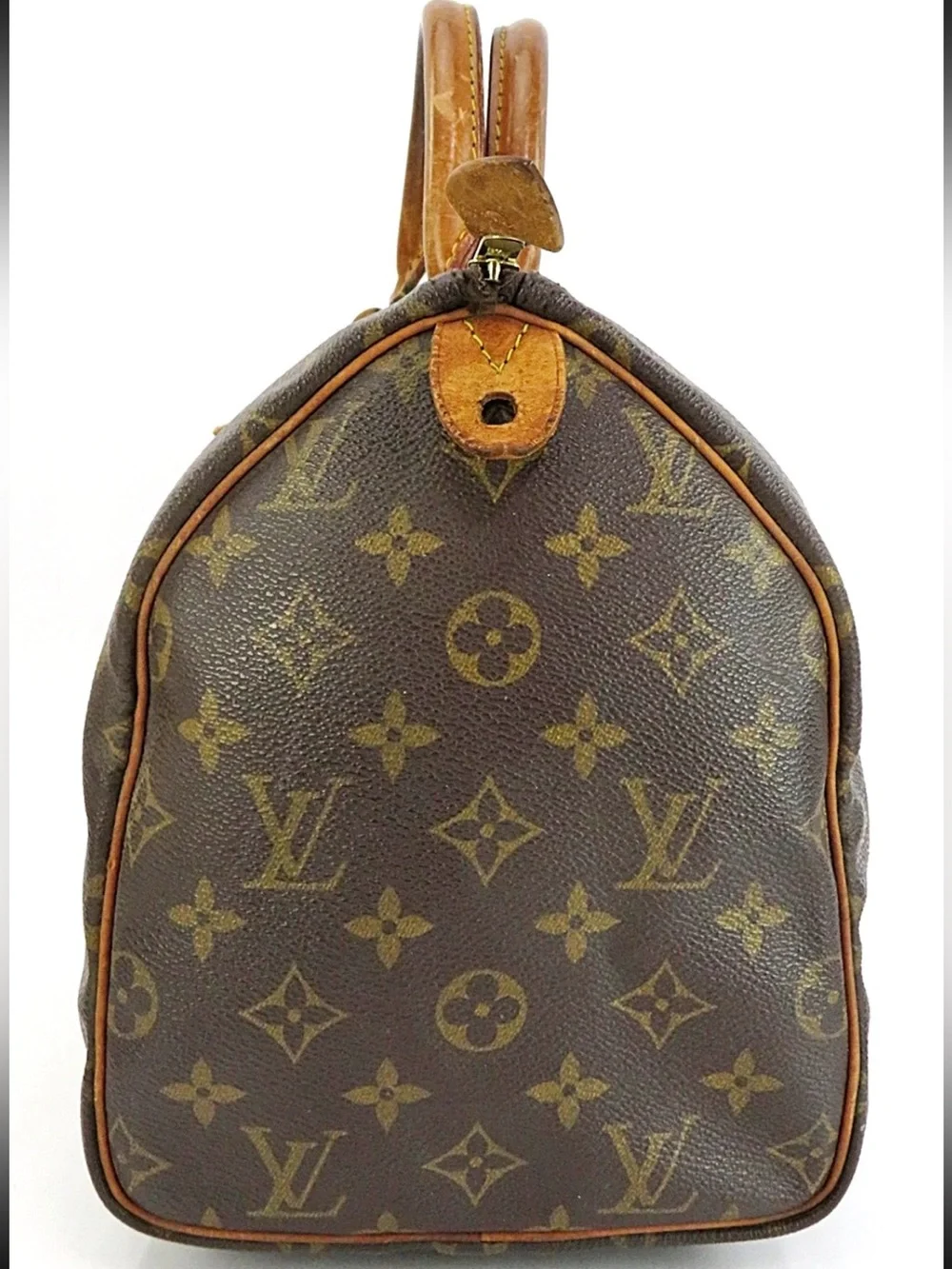 Louis Vuitton Monogram Small Handheld Satchel - Brown/Gold Trim